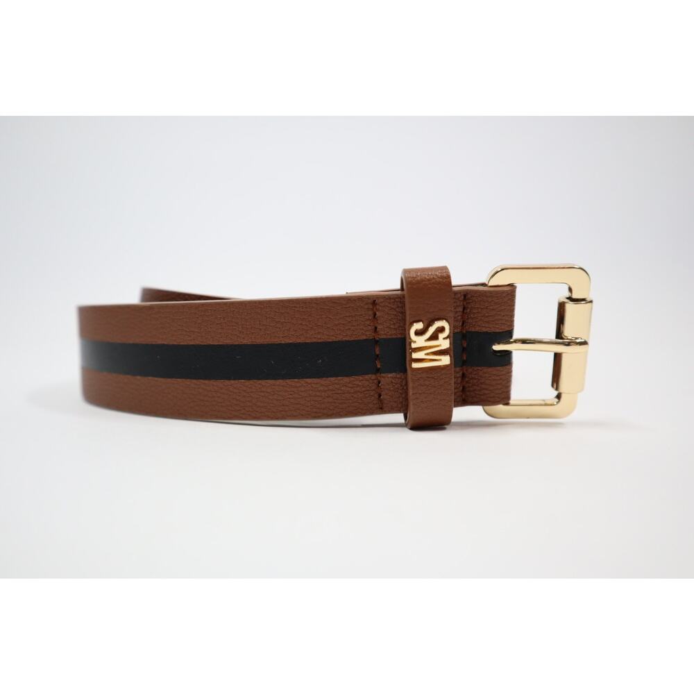 Steve Madden Brown Belt with Black‎ Stripe Size S